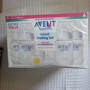 AVENT 4 Baby Bottles 9 oz VTG NOS Infant Feeding Set